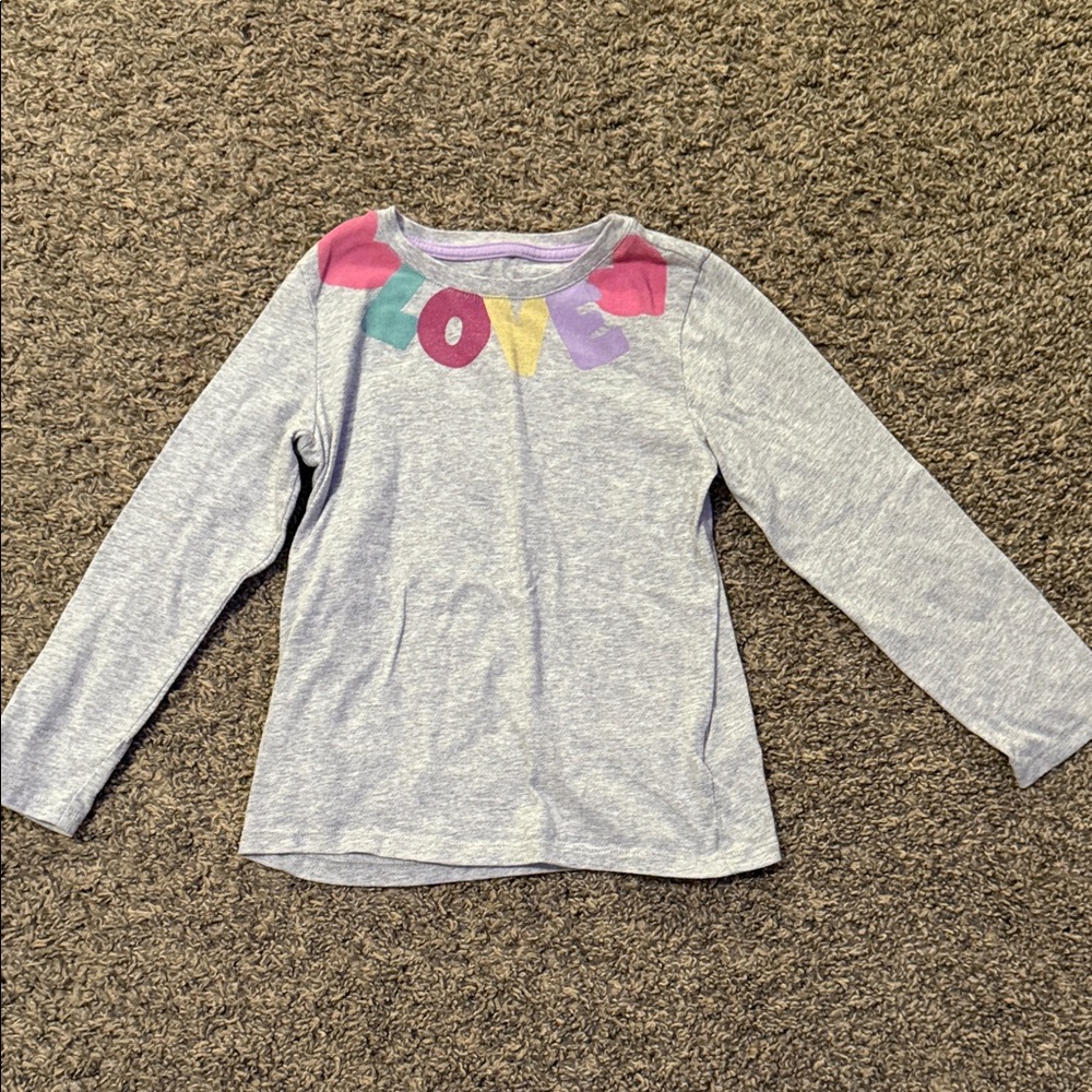 Girls’ Gray Love Shirt
